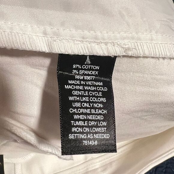 Worthington White Cotton Blend Tailored Shorts Women's Summer Casual Size‎ 4 - Picture 5 of 9